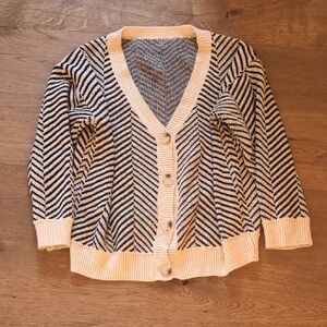 Striped Black and White Women's Sweater